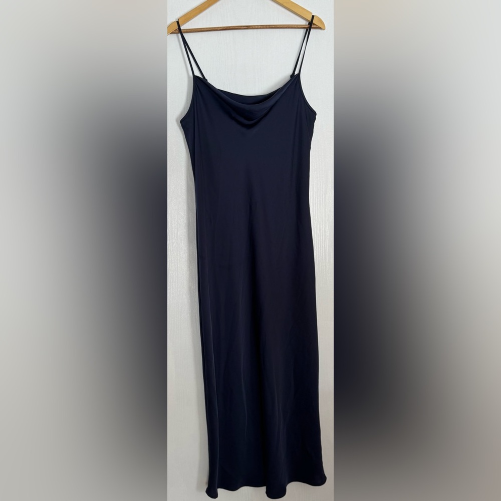 Banana Republic Navy Blue Satin Dress Size 12